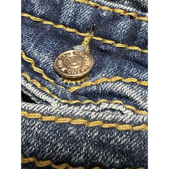 True Religion Brand Rocco Big T Flap Relaxed Skinny Denim Shorts Men's 30 NWT - Picture 5 of 9